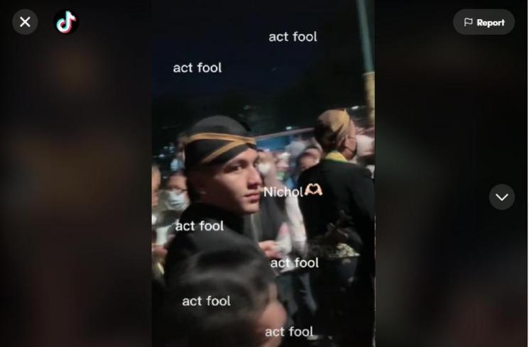Jefri Nichol ikut ritual malam 1 suro. (TikTok)