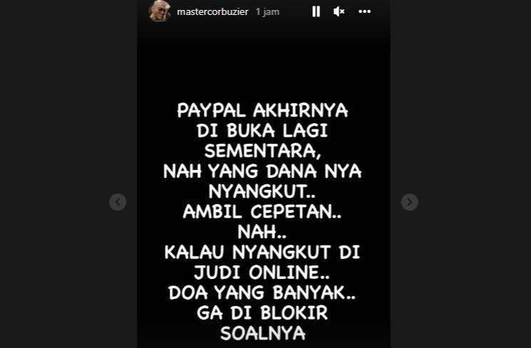 Unggahan Deddy Corbuzier (instagram)
