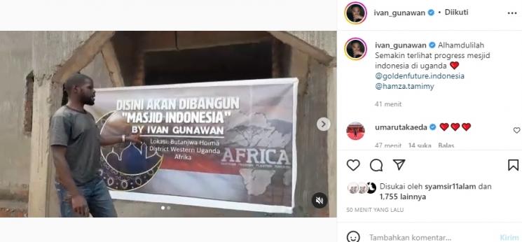 Ivan Gunawan Ungkap Progres Pembangunan 'Masjid Indonesia' di Uganda. (Instagram/ivan_gunawan)