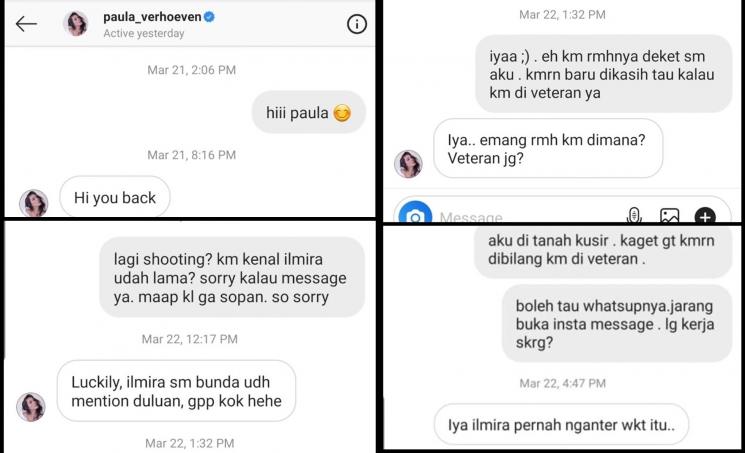 Chat Seleb saat PDKT (YouTube/Baim Paula)