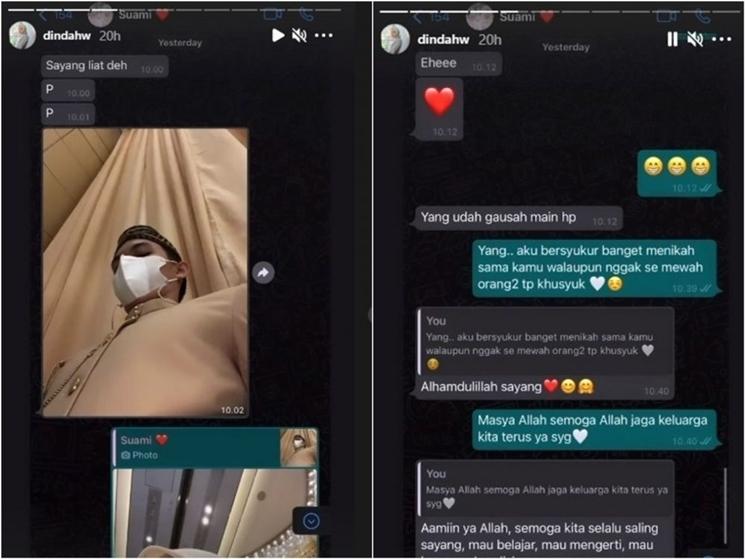 Nama Kontak Seleb di HP Pasangan (instagram/@dindahw)