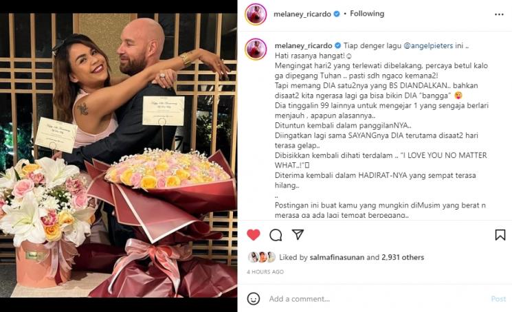 Melaney Ricardo dan Tyson Lynch. (Instagram/melaney_ricardo)