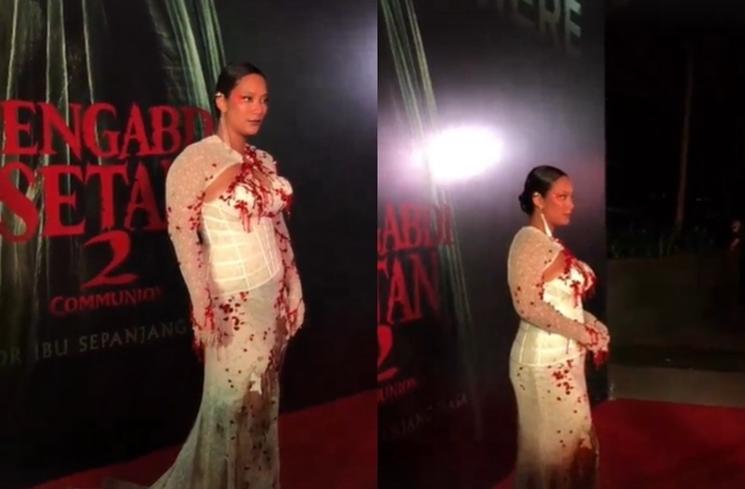 Potret Tara Basro di Gala Premiere 'Pengabdi Setan 2' (Instagram/@ghifarking)