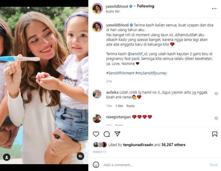 Artis Umumkan Kehamilan di Tahun 2022 (instagram/@yaswildblood)