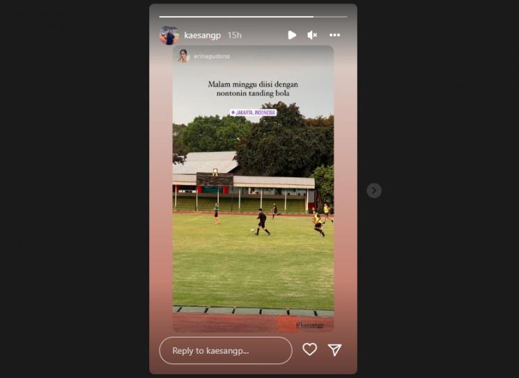 Erina Gudono temani Kaesang Pangarep ke stadion. (Instagram/kaesangp)