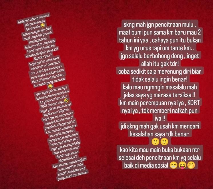 Chacha eks istri Andika Kangen Band sebut nama pelakor. (Instagram/chacaa22)