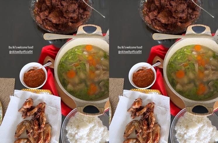 Potret Nikita Willy Disambut Masakan Rumahan (Instagram/@nikitawillyofficial94)