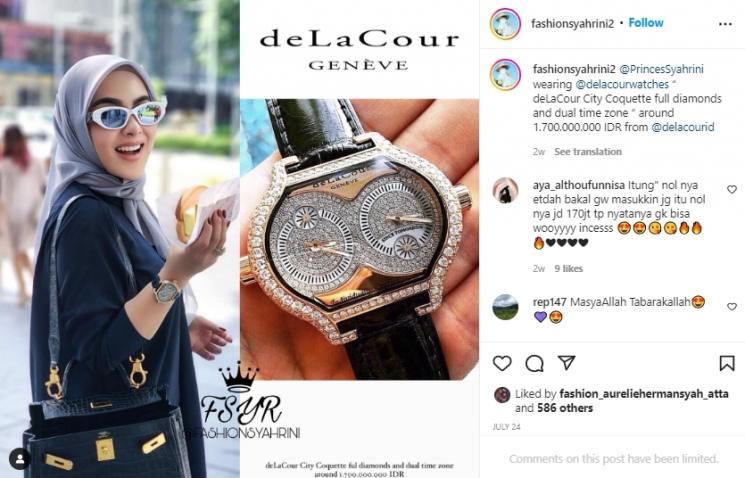 Koleksi Jam Tangan Syahrini (instagram/@fashionsyahrini2)