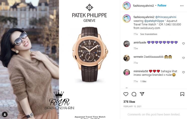 Koleksi Jam Tangan Syahrini (instagram/@fashionsyahrini2)