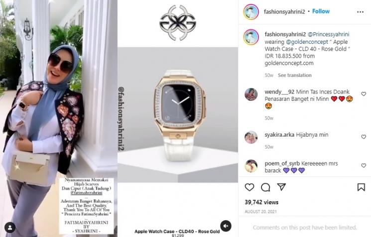 Koleksi Jam Tangan Syahrini (instagram/@fashionsyahrini2)