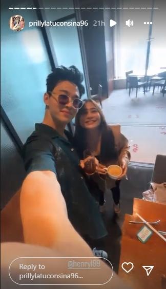 Momen Prilly Latuconsina Ngopi Bareng Henry Lau. (Instagram/prillylatuconsina)