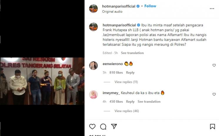 Kasus Viral yang DIbantu Hotman Paris. (Instagram/hotmanparisofficial)