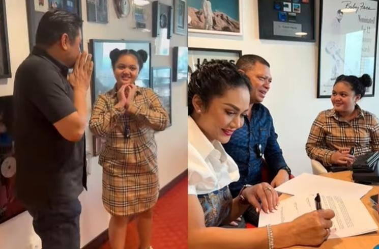 Momen Amora Dikontrak Label Musik Ternama (Instagram/@krisdayantilemos)