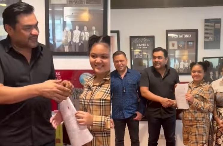 Momen Amora Dikontrak Label Musik Ternama (Instagram/@krisdayantilemos)