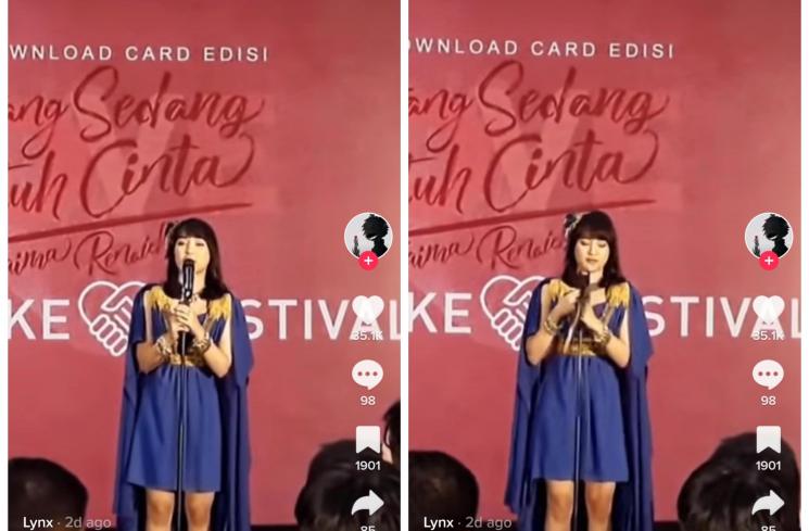 Kinal eks JKT48 dilempar sepatu (TikTok/@xylz_13)