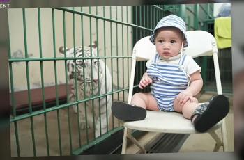 Baby Rayyanza Lagi-Lagi Cosplay dan Jadi Anak SMA Nongkrong, Dibilang Mirip Dilan Versi Kribo