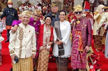 9 Potret Gaya Menteri di Upacara HUT RI Pakai Baju Daerah, Kece Abis!