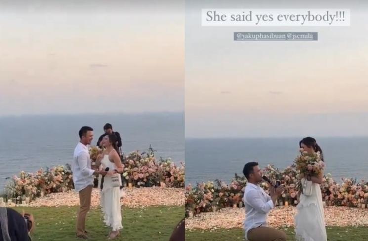 Yakup Hasibuan melamar Jessica Mila. (Instagram/vidialdiano)