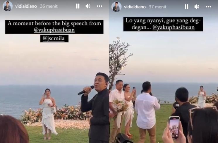 Yakup Hasibuan melamar Jessica Mila. (Instagram/vidialdiano)