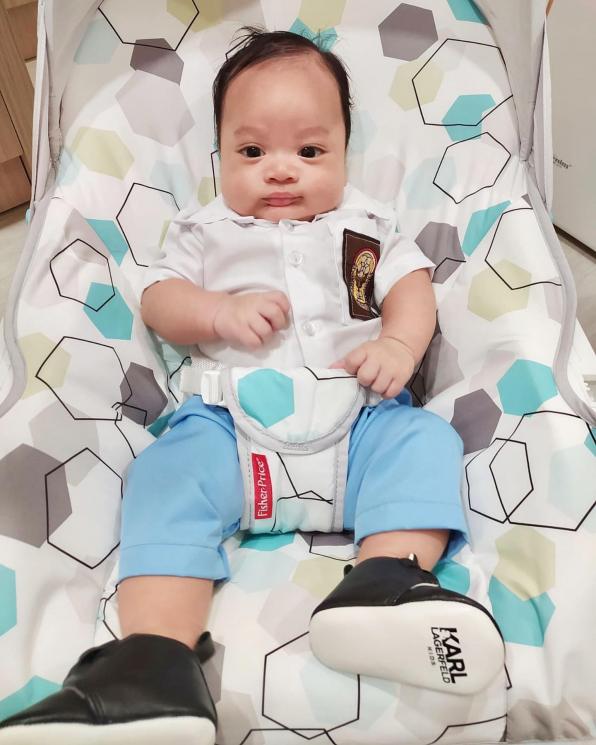 Potret Baby Gin anak Adiezty Fersa dan Gilang Dirga. (Instagram/gin_dirga)