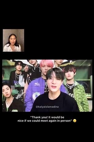 Momen Kalya Islamadina Video Call dengan Member NCT. (Instagram/kalyaislamadina)