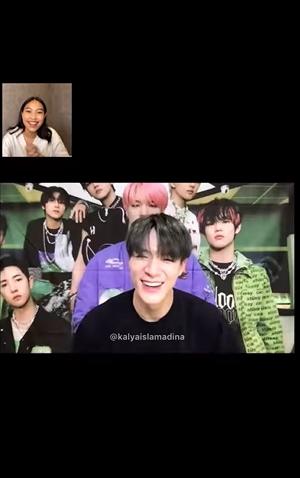 Momen Kalya Islamadina Video Call dengan Member NCT. (Instagram/kalyaislamadina)