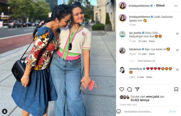 Dandanan Amora anak Krisdayanti dibilang kayak remaja. (Instagram/krisdayantilemos)