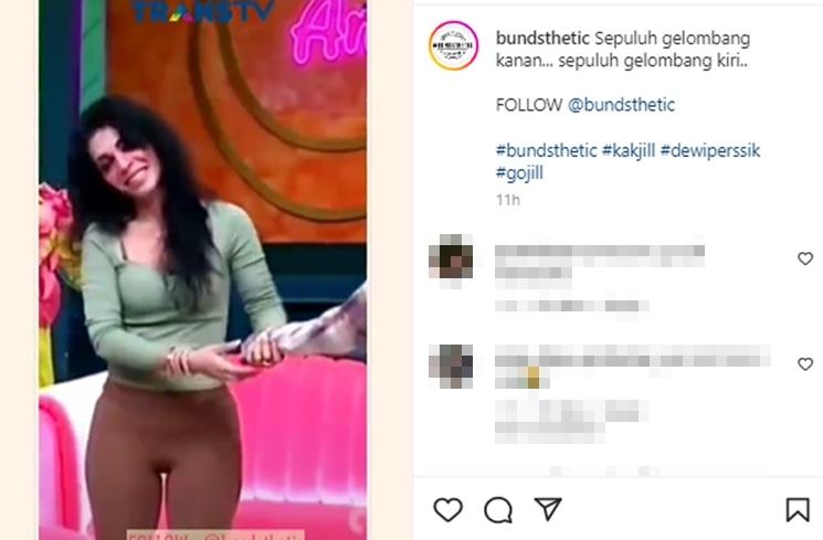 Gerak-gerik Kak Jill saat jadi bintang tamu acara TV disorot. (Instagram/@bundsthetic)