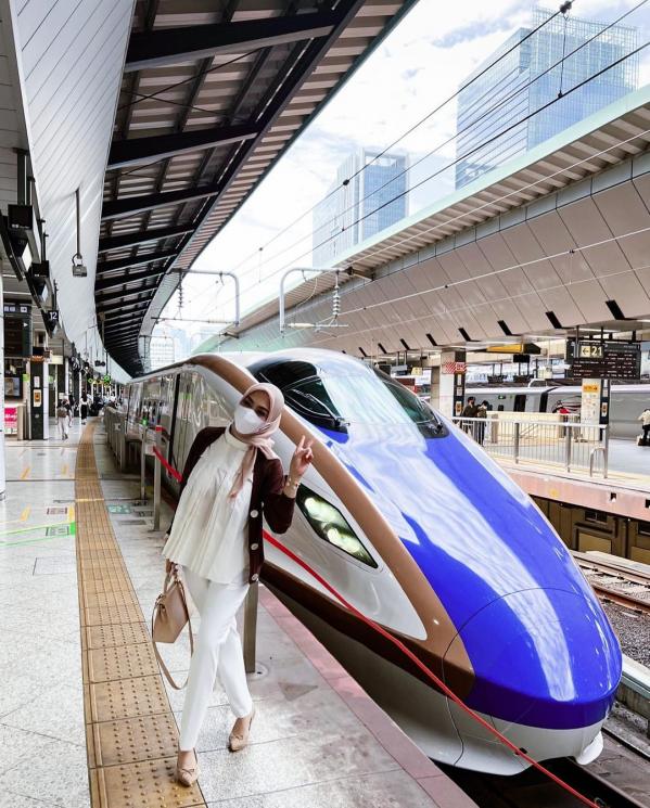 Potret Syahrini dan Suami Sewa Gerbong Kereta di Jepang (instagram/princessyahrini)