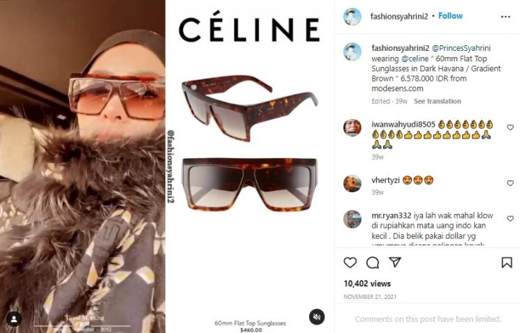 Koleksi Kacamata Syahrini (instagram/@fashionsyahrini2)