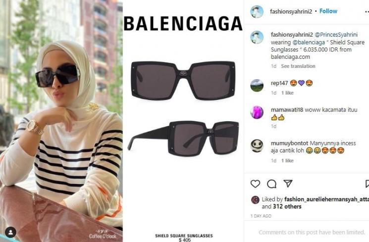 Koleksi Kacamata Syahrini (instagram/@fashionsyahrini2)