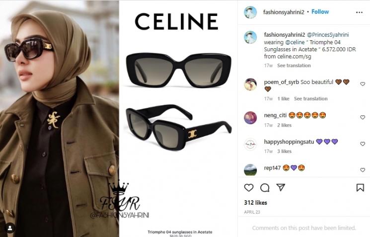 Koleksi Kacamata Syahrini (instagram/@fashionsyahrini2)