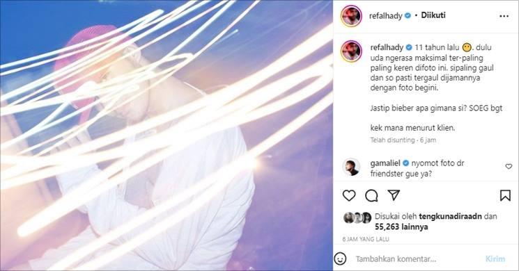 Foto jadul Refal Hady 11 tahun lalu. (Instagram/@refalhady)
