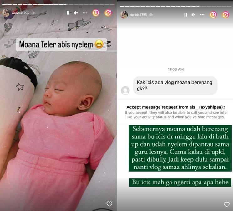 Ria Ricis sudah ajak anak renang. (Instagram/@riaricis1795)