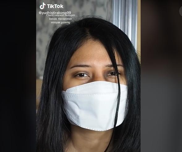 Transformasi Make Up mirip Putri Candrawathi (Tiktok/@yudhistirabima99)