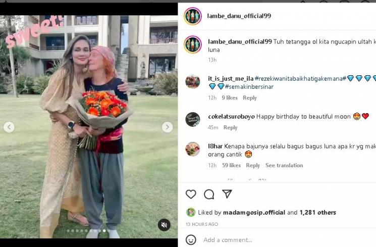 Luna Maya dan ibunya (instagram/@lambe_danu_official99)