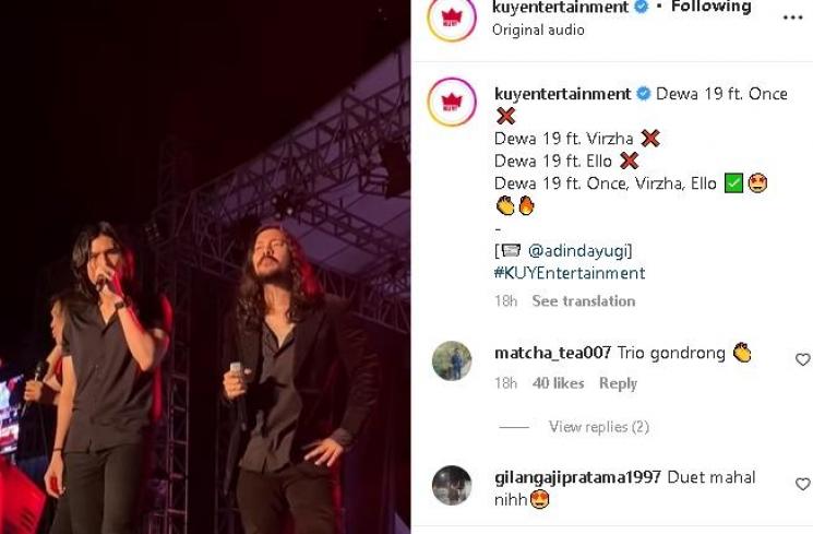 Dewa 19 ft. Once, Virza, dan Ello (instagram/@kuyentertainment)