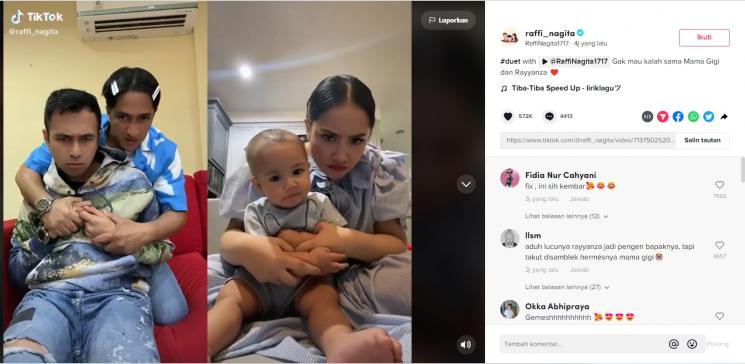 Aksi Parodi Raffi Ahmad dan Irfan Hakim [TikTok/@RaffiNagita1717]