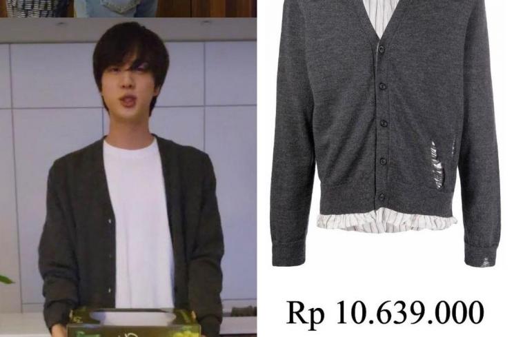harga outfit Jin BTS (Instagram/@bangtan_outfit)