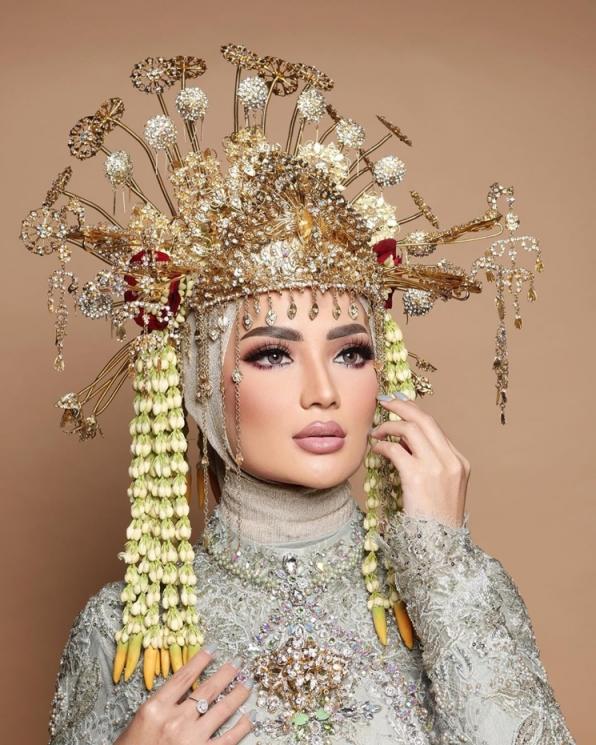 Pesona Imel Putri Pakai Baju Pengantin (instagram/@aldiphotoofficial)