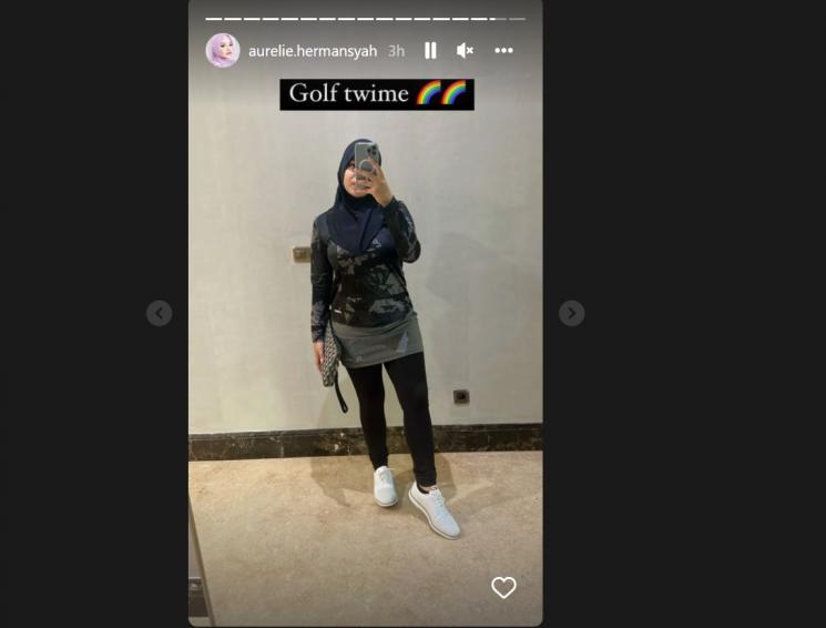 Aurel Hermansyah pamer momen main golf (Instagram/aurelie.hermansyah)