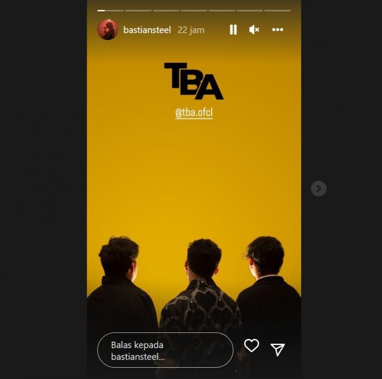 Story Bastian Steel tentang comeback CJR (Instagram/bastiansteel)