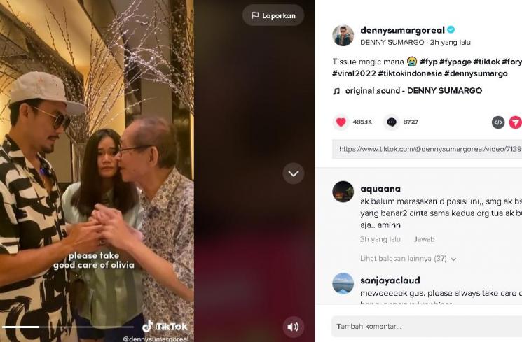 Denny Sumargo bertemu Ayah Mertua (tiktok.com/@dennysumargoreal)