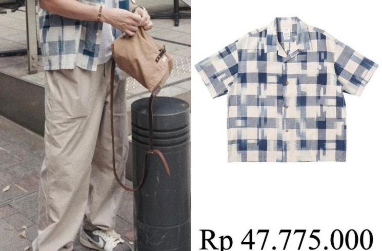 harga outfit RM BTS saat jalan-jalan di Jepang (Instagram/@bangtan_outfit)