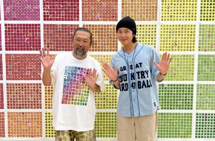 RM BTS dan Takashi Murakami (Instagram/@rkvie)