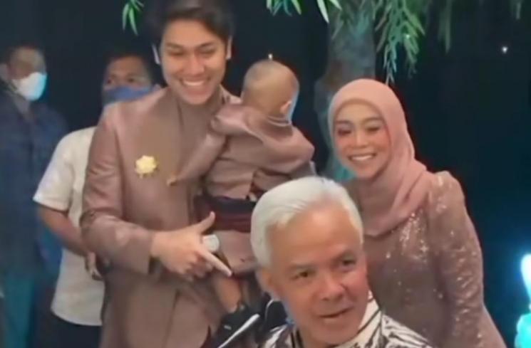 Lesti Kejora dan Rizky Billar temui Ganjar Pranowo (TikTok/@imsayy20)