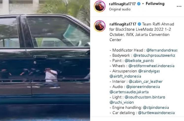 Mobil almarhum ayah Raffi Ahmad (instagram)