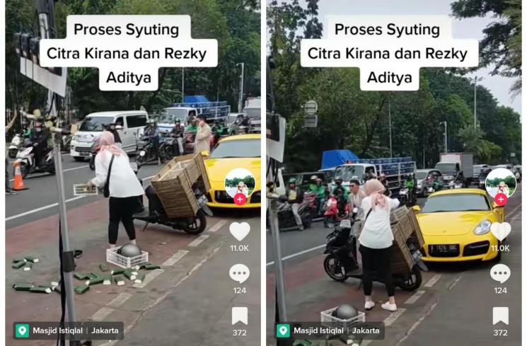 adegan sinetron Citra Kirana dan Rezky Aditya (TikTok/@khrnns14)
