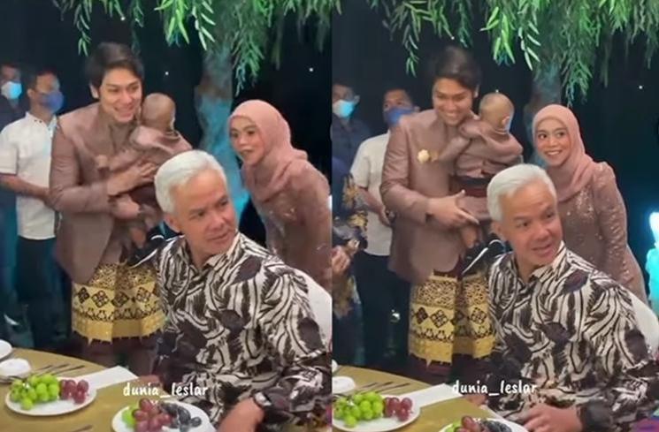 Potret Lesti Kejora dan Rizky Billar ketemu Ganjar Pranowo (Instagram/@dunia_leslar)