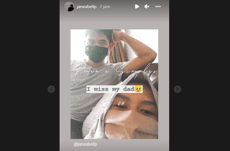 Jane Abel curhat rindu Bambang Pamungkas, sang ayah. (Instagram/@janeabellp)